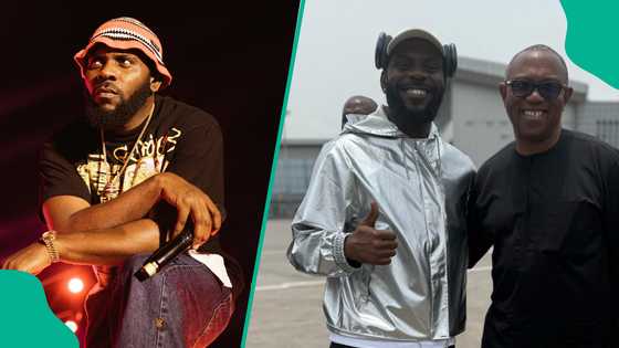 Odumodublvck and Peter Obi squash beef, reunite at the airport, fans react