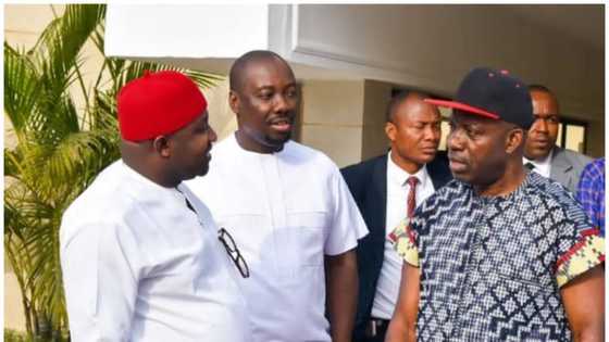 Serious issues: Obi Cubana meets Governor Soludo in Anambra, photos emerge