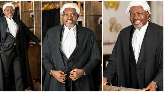 Actor Kanayo O. Kanayo celebrates one year anniversary of getting called to bar, stuns in full lawyer regalia