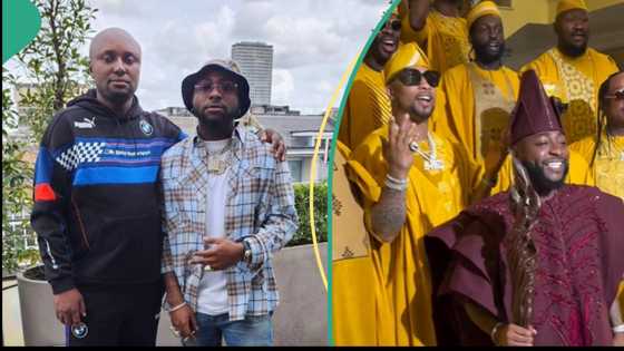 Chivido 2024: Davido's Isreal DMW wears different asoebi from others, fans ask questions