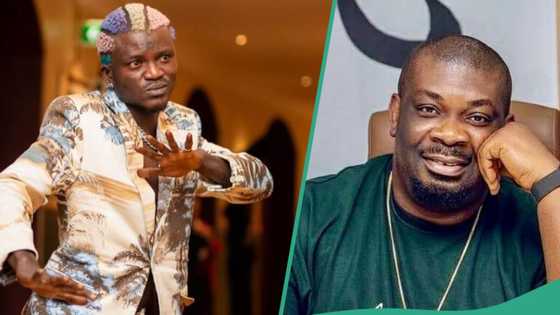 "Businessman": Reactions as Don Jazzy uses Portable to teach social media use to his artistes