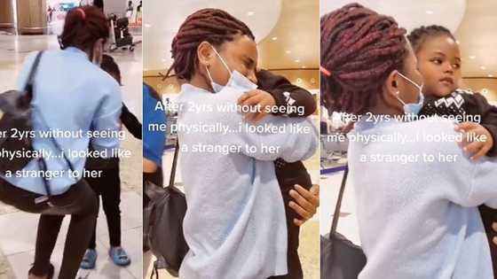 "My own daughter can't recognize me": Mum breaks down in tears as she reunites with little child after 2 years