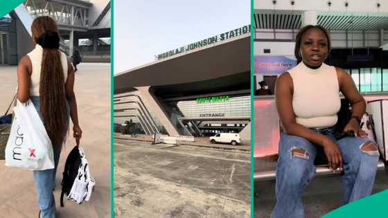 UK-Based Nigerian lady enjoys unplanned trip to brother’s wedding in Nigeria, takes train to Ibadan
