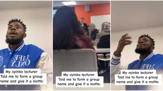Nigerian abroad replies with 'idan' after Oyinbo lecturer told him to form group name, video trends