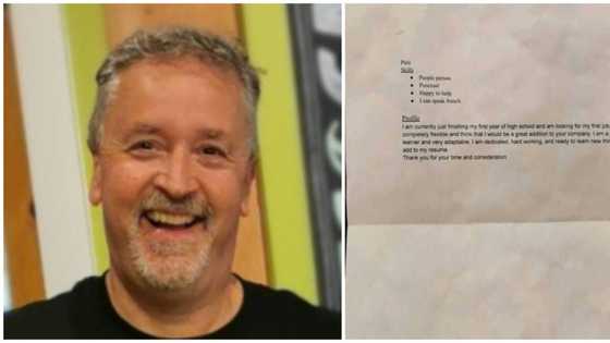 Reactions as Oyinbo businessman shares short resume job seeker wrote that got him hired
