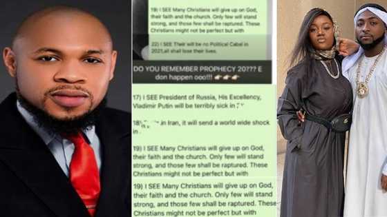 "Don't doubt his words": Pastor who predicted twin birth for Davido shares more prophecies he made