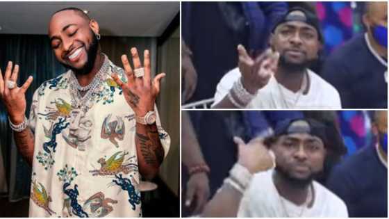 He asked if e dey ment politely: Hilarious moment Davido 'changed' it for young man recording him while eating