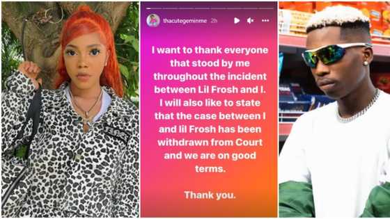LilFrosh’s ex-girlfriend Gift drops assault case against singer, says they are now on good terms