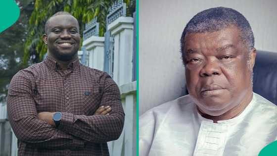Uma Ukpai's son drops rare photo of late dad who died at 80, people mourn