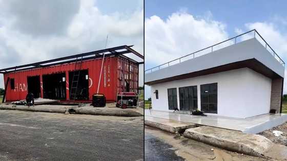 "How much did you spend?" Creative man converts one long container into Lekki-standard house, video emerges