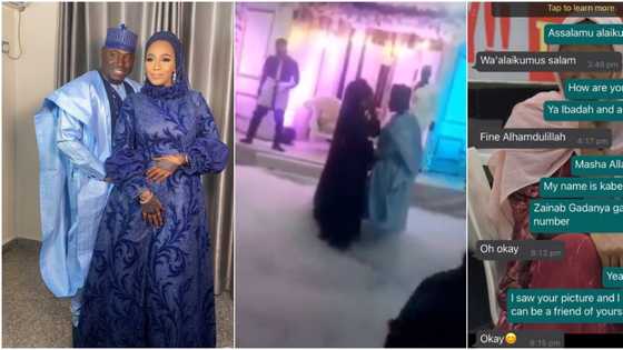 Nigerian man marries lady he slid into her DM, shares screenshot of their 1st conversation, social media reacts to what she told him (photo, video)