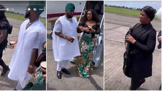 “Davido loves this woman sha”: Nigerians react after video of Chioma’s special bodyguard goes viral