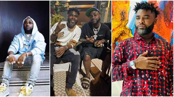 “Baba Ifeanyi no hard to see”: Reactions trails moment actor Ibrahim Chatta was seen hangout with Davido