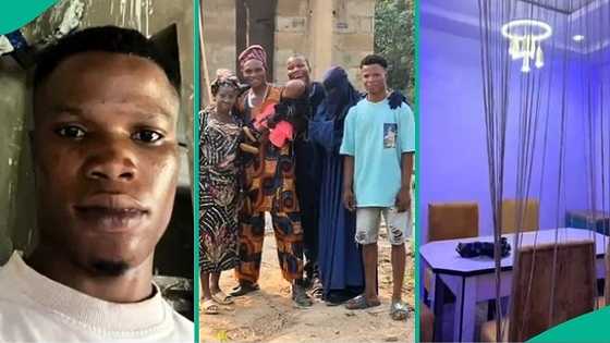 Nigerian man invites family and friends to celebrate with him after building portable bungalow, video trends