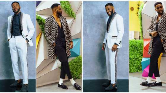 BBNaija 2021: Ebuka launches Shine Ya Eye season with Michael Jackson outfit, 'bling bling' shoes