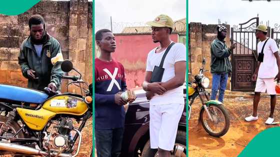 FUTA 500 level student of statistics riding Okada gets help from NYSC content creator