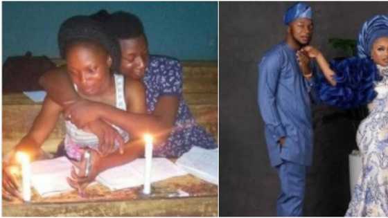 2 students who used to read together at night get married after graduation, adorable photos light up the net