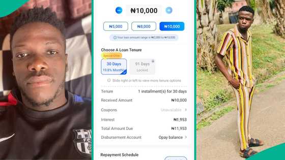 Young man who playfully took N10k from loan app cries out after seeing how much he's to pay back