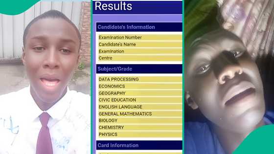 WAEC 2025: Boy weeps after seeing his results in maths and English, begs people to check on him