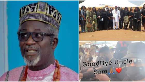 Mike Ezuruonye, Ebelle Okaro, other Nollywood stars mourn as they show up for late Sam Obiago's final burial