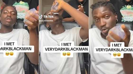 "You will learn the hard way": Man holds pure water to mimic VeryDarkMan in funny video, people react