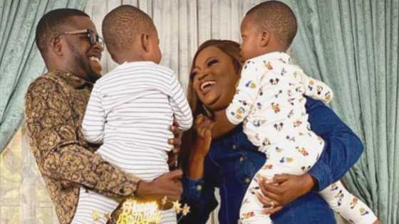 Devil is a liar: JJC Skillz, Funke Akindele react to rumour of broken union after stepson blasted actress