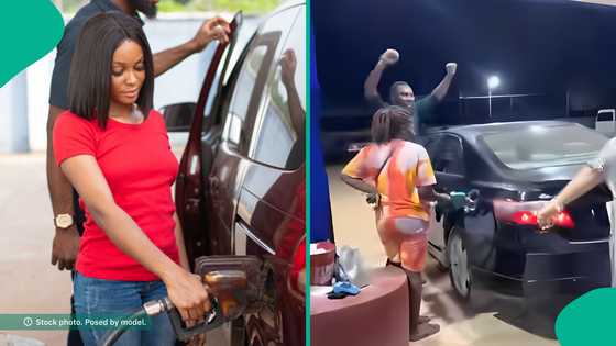 Man overjoyed as wife buys him full tank at filling station, creates scene in trending video
