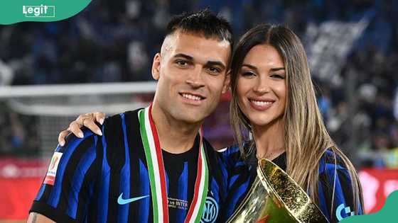 Agustina Gandolfo cheered on husband Lautaro Martínez as he captained Argentina's World Cup final
