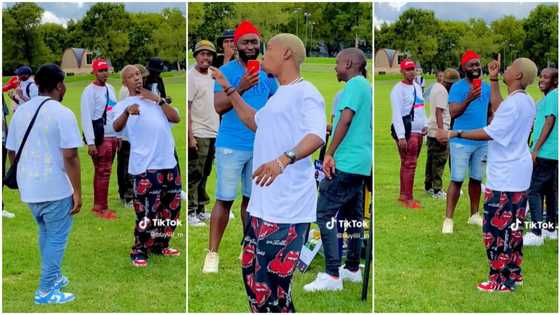 "He knows every beat drop": Man dances like robot to amapiano song on the field, his friends laugh in video