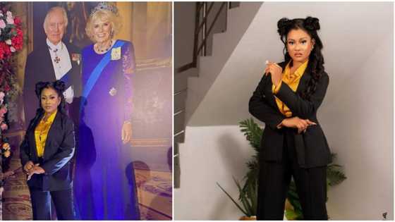 Video as BBNaija Phyna attends coronation of King Charles III of England, many react: "Over sabi Nigerians"