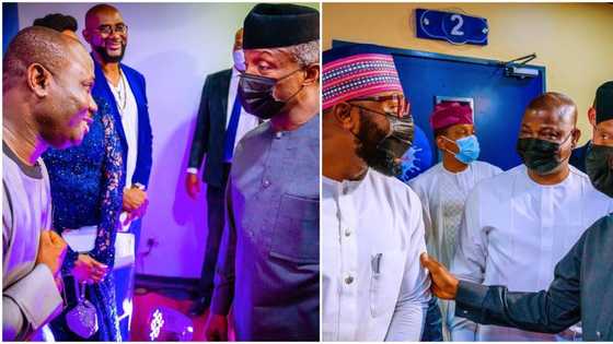 VP Yemi Osinbajo sighted alongside top Nollywood celebrities as he attends movie premiere in Abuja
