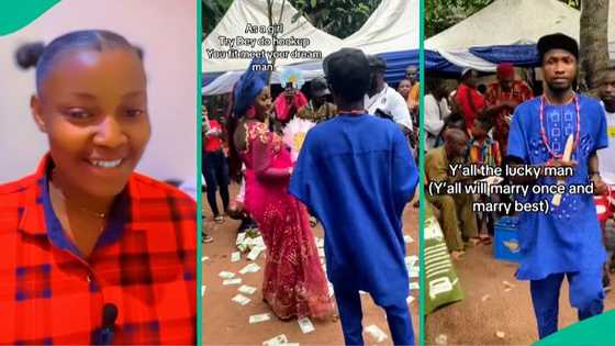 Single mum of 4 girls brags as she gets married traditionally: "Just say congratulations"