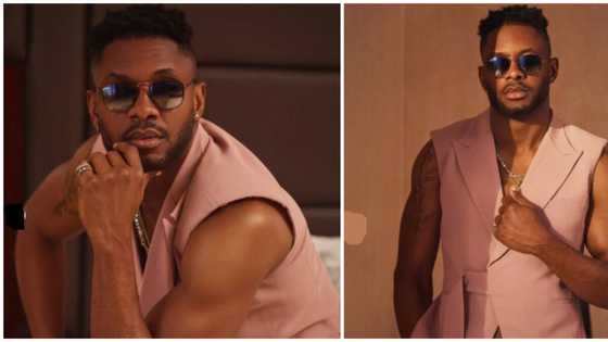BBNaija Cross proves men can look dapper in pink as he rocks sleek new look