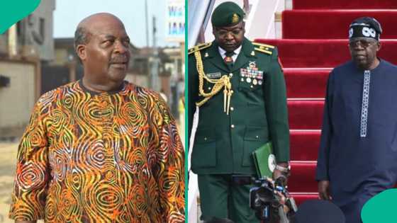Papa Ajasco spotted welcoming Tinubu in Lagos days after crying over his financial struggles