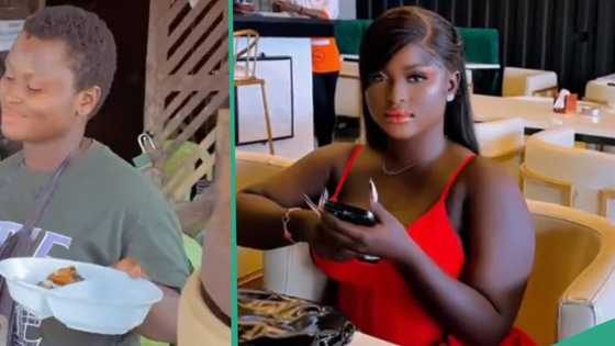 "I want to buy rice from you": Lady who sells food turns into beautiful slay queen after hustling