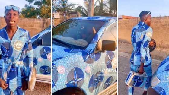 Bidiyon Matashi Sanye da Atamfa, Jakarsa, Agogo da Motarsa duk Tsarin Atamfar