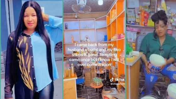 Nigerian widow cries out after returning from husband's burial to meet her shop empty, video trends