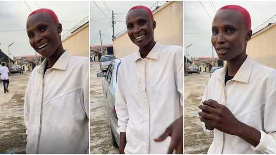 "I'm a woman": Nigerian lady who looks like a man goes viral, TikTok video shows her masculine appearance
