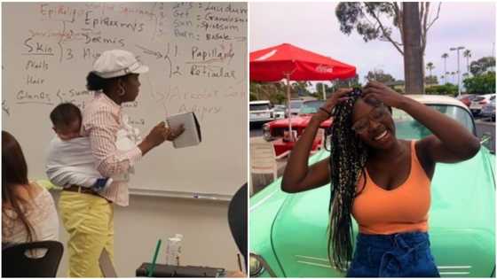 Heroic lecturer captures hearts as she backs her student's baby in a 3-hour class (photo)