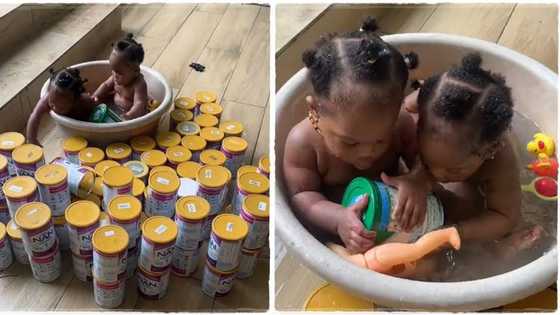 "Over 67 tins in 6 months": Mum shows cans of milk consumed by her twin babies, video goes viral