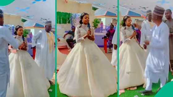Nigerian bride sings on wedding day, her voice leaves many mesmerised: "This is so emotional"