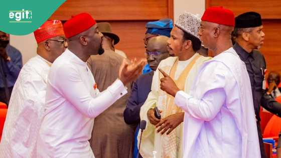 BREAKING: Pandemonium at Senate as pressure piles on Akpabio over Sen. Ningi's budget padding claim