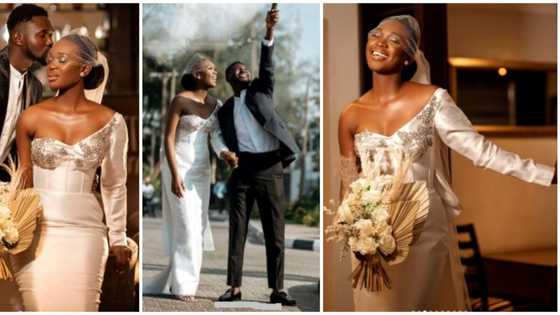 Unconventional wedding dress: Bride rocks classy corset dress for her big day