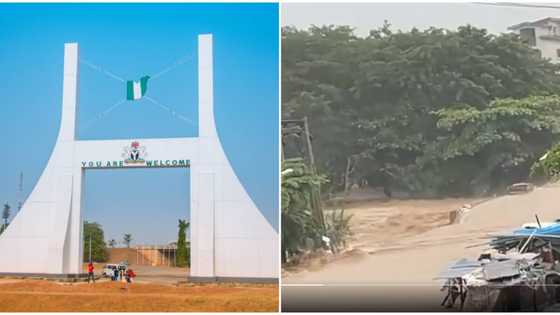 Flood traps Abuja residents in their houses after hours of heavy rainfall, video emerges
