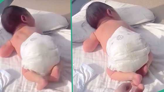 "Let him sleep please": Funny sleeping position of little baby goes viral, causes buzz on TikTok