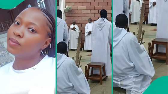 Nigerian lady visits her brother who serves as a monk at monastery, video gets attention on TikTok