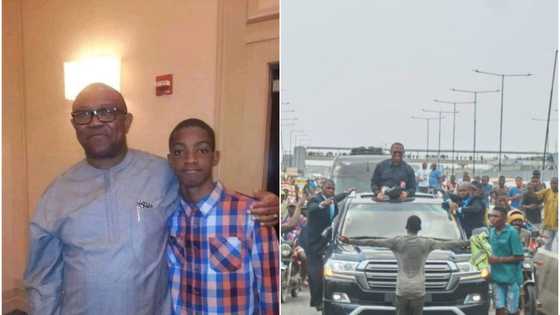 Photos Emerge as Peter Obi Meets Young Boy in Viral Lagos Rally Photo