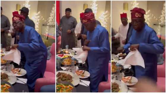 Hilarious videos as Tinubu dances to Kizz Daniel’s ‘Buga’ after Chatham House outing