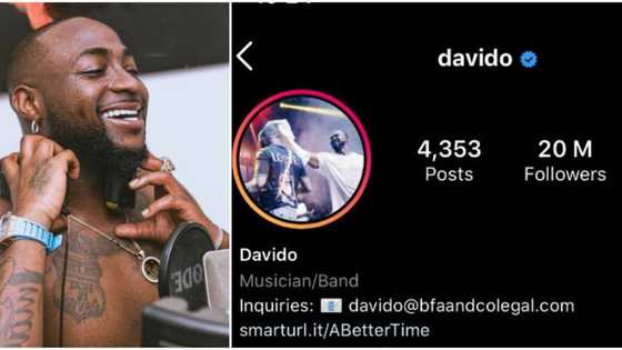 Davido hits 20 million followers on IG, becomes most followed artiste in Africa