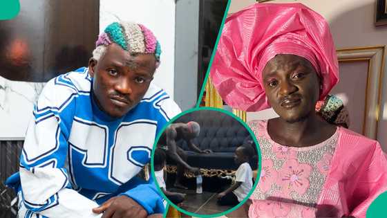 Portable's sons display skills as they all spend quality time, fans react: "Lion no dey born goat"
